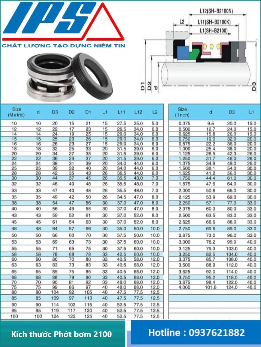 /Phớt bơm 2100-12